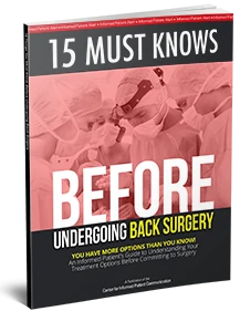 Free report: 15 Must Knows Before Undergoing Back Surgery
